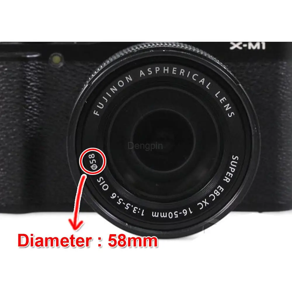 58 мм Объективы для фотоаппаратов Кепки Fujifilm XC 16-50 объектив или xf18-55mm x-M1 x-t1 X-E2 X-E1 X-A1