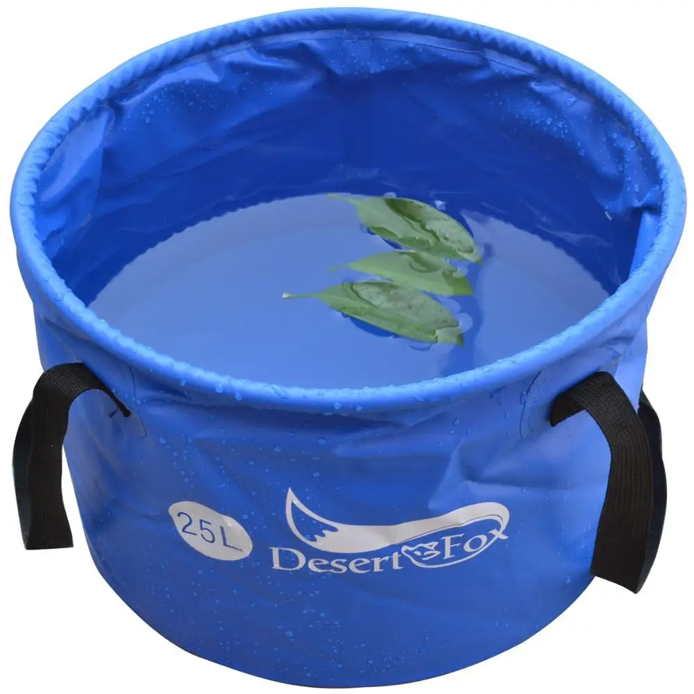 25L-Blue Пустыня и лиса открытый складной ведро, портативный легкий складной контейнер для воды, 16L/25L Открытый Кемпинг, пикник, Рыбалка Инструменты - Цвет: 25L-Blue