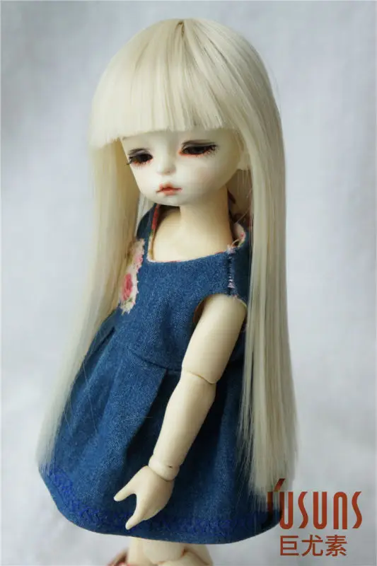 JD237 1/6 6-7 дюймов теплостойкость BJD куклы парики Полная Челка Длинные прямые парик YOSD куклы аксессуары
