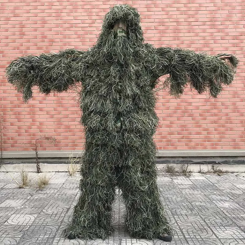 

5pcs/set Camouflage Ghillie Suit Yowie Sniper Tactical Clothes Camo Suit for Hunting Paintball Ghillie Suit Men Hunting Clothes