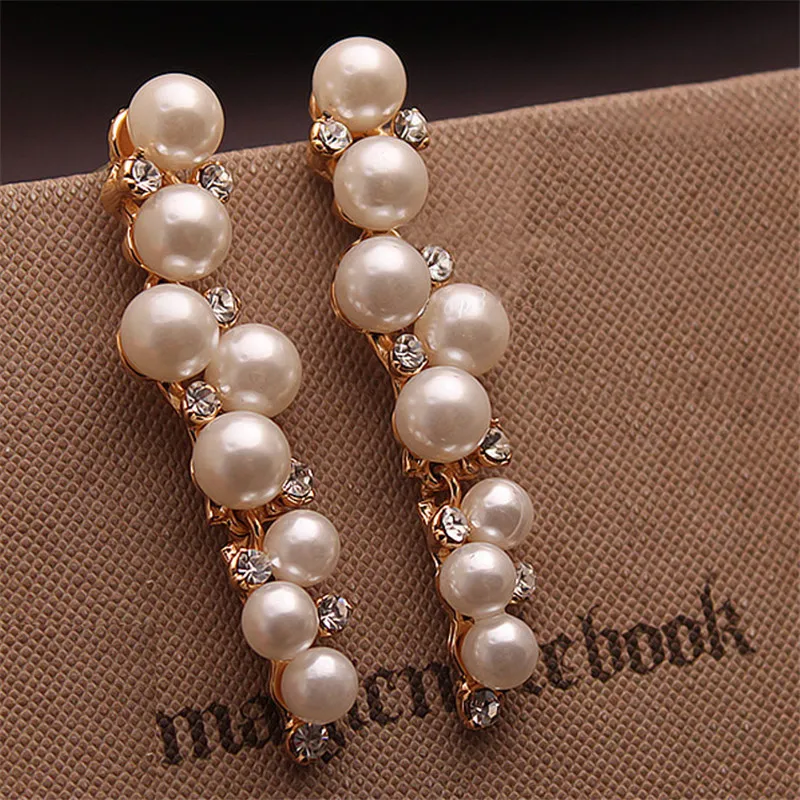 Pendientes Мода Имитационные Pearl Серьги для Женщин Brinco Ювелирные Изделия Заявление