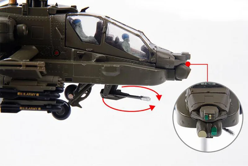 1/72 весы США американский AH-64A APACHE вертолет армейский истребитель самолет статические модели для взрослых и детей игрушечные лош