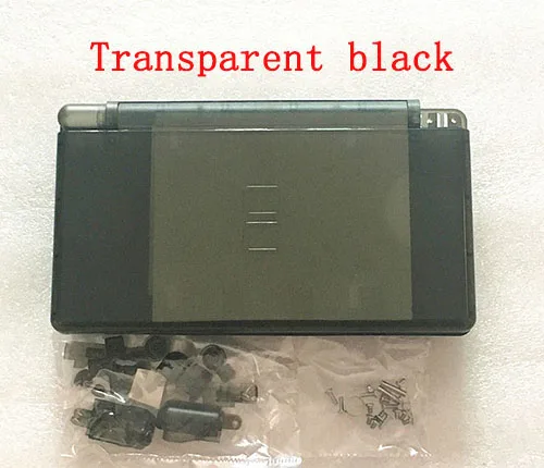 Сменный корпус для kingd DS Lite, корпус, оболочка, экранный объектив, кристально чистый полный корпус, чехол для NDSLite консоли - Цвет: Black