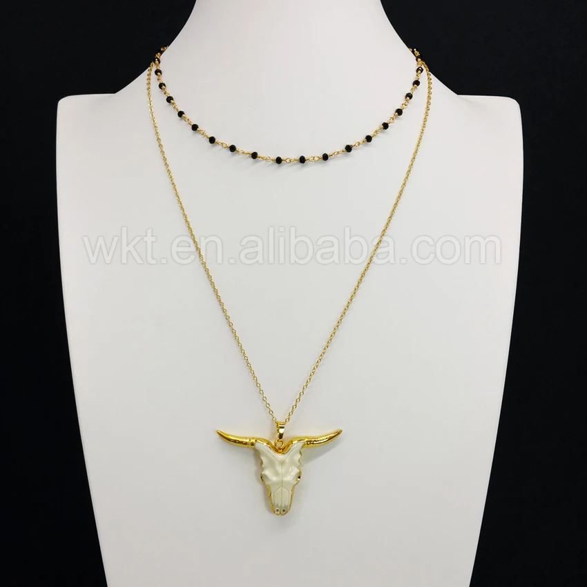 WT-N688 ожерелье с подвеской в форме рога для крупного рогатого скота | Украшения и