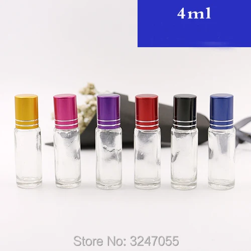 

4ML 60pcs/lot Empty High Class Essential Oil Refillable Bottle, Glass DIY Travel Portable Perfume Storage Bottle, Makeup Tools