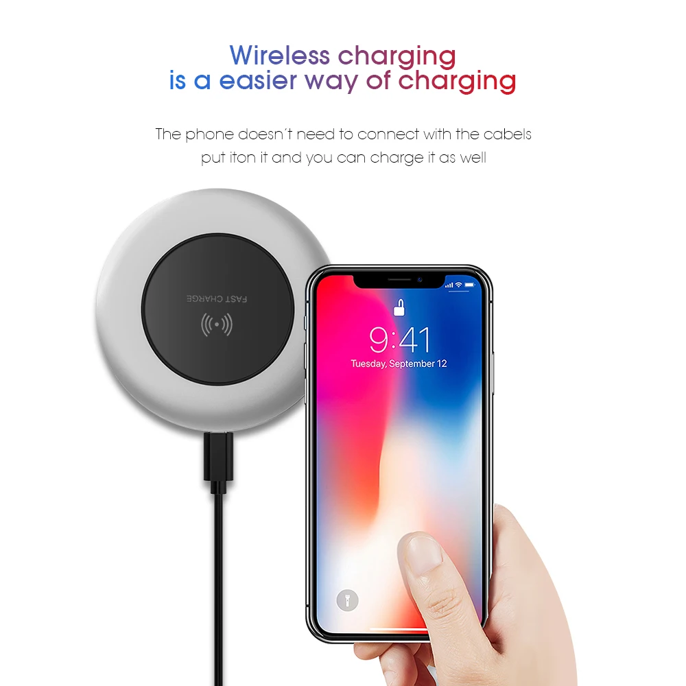 Беспроводное зарядное устройство Essager 10 Вт Qi для iPhone 11 Pro Xs Max X 8 Plus samsung S10 Xiaomi Беспроводное зарядное устройство Быстрая Беспроводная зарядка