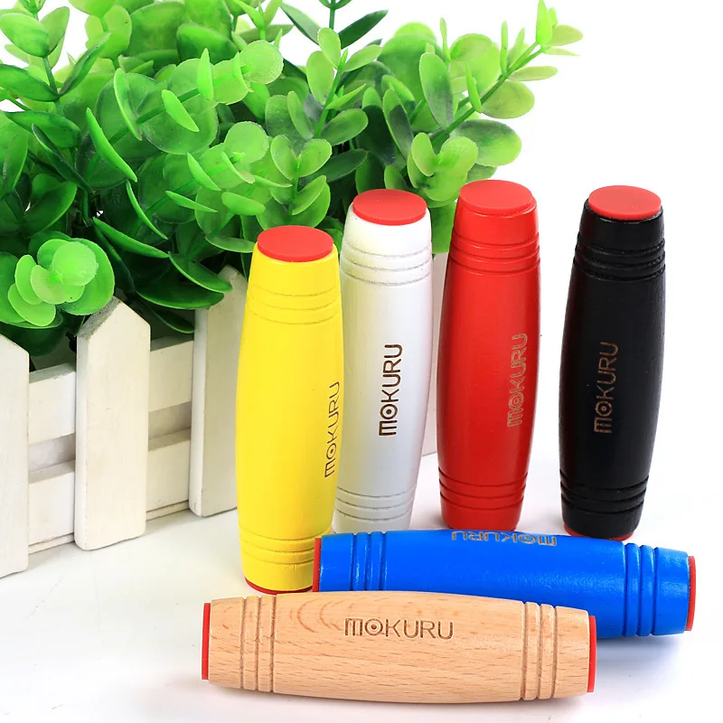 Wooden Fidget Hand Spinner Funny Stress Reliever Flip Stick Hand Decompression Concentrate Toy Japanese Rolling Stick Toy