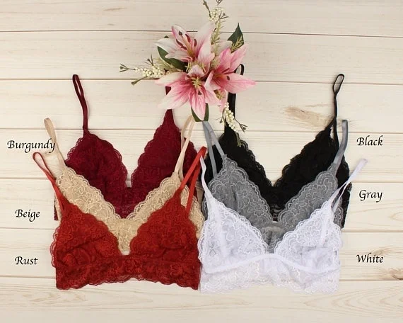Сексуальный кружевной Цветочный Мягкий бюстгальтер без косточек для отдыха
