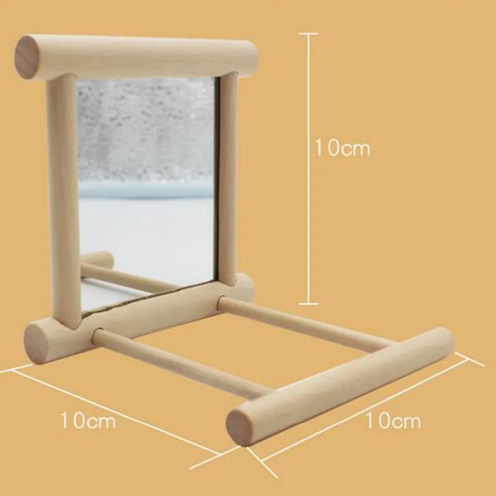 Забавные деревянные игрушки для птиц зеркальные забавные попугаев Cockatiel Vogel Speelgoed