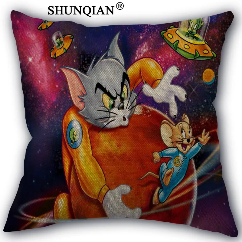 Pillowcase Наволочка Том и Джерри на заказ, наволочки из хлопка на заказ, Декоративная Подушка для домашнего интерьера - Цвет: Pillowcase