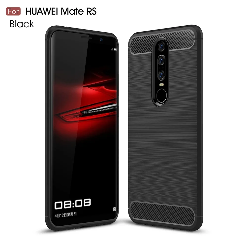 Оригинальный чехол сотового телефона для huawei mate RS Ultra Slim углеродного волокна ТПУ