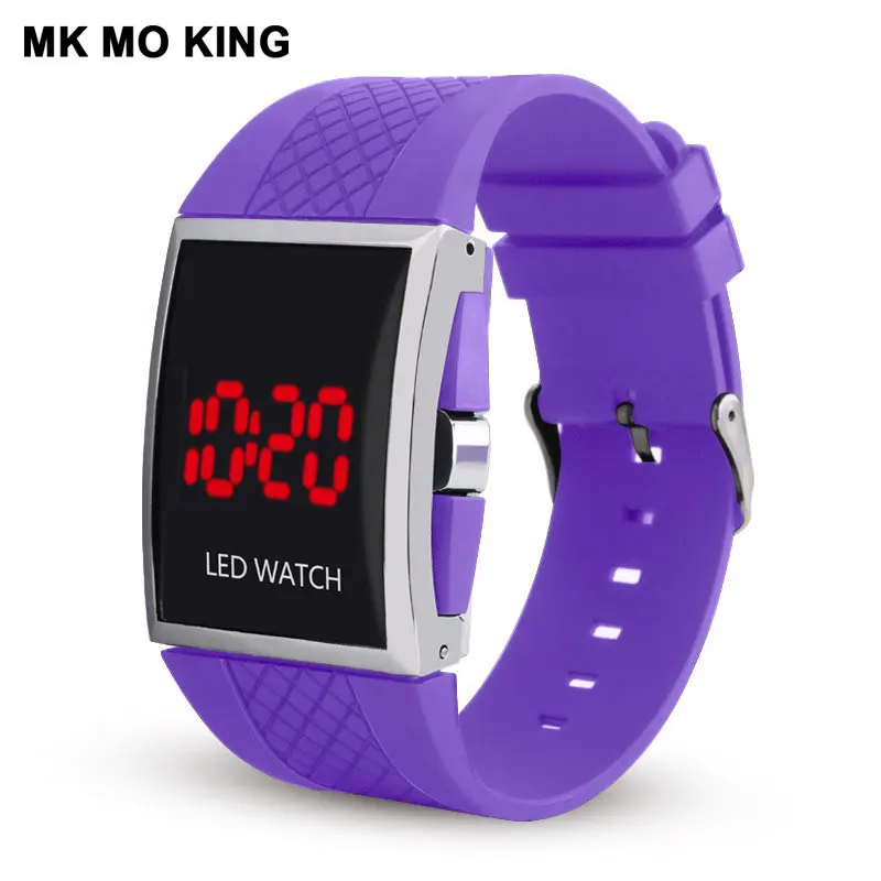 Спортивные часы mk для мужчин и женщин цифровые наручные с LED подсветкой пар|Часы