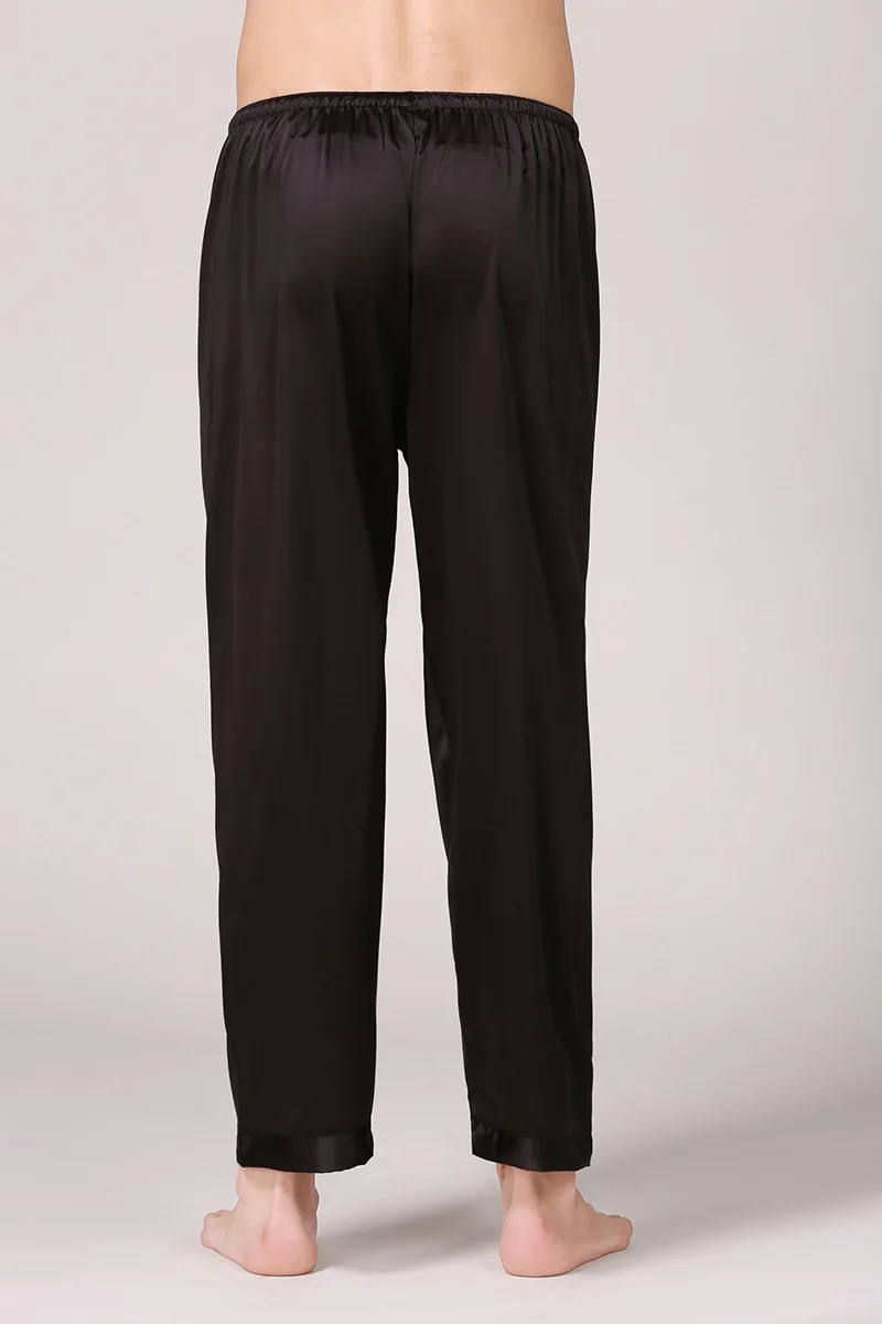 BZEL 2019 пижамные штаны Для мужчин шелковый атлас Pijama Hombre мужской длинный свободные