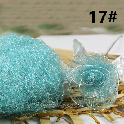 17 1 шт. создание цветов чулки золото/серебро шелк цветок аксессуары Декор DIY нейлоновый цветок искусственный цветок для свадьбы - Цвет: 17