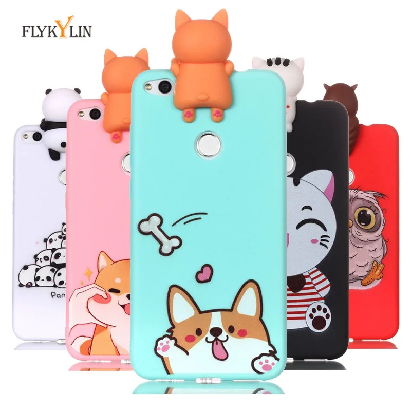 Silicone Case on sFor fundas Huawei P8 Lite 2017 Cover For Coque 3D Cat Unicorn Panda Phone Cases Etui |