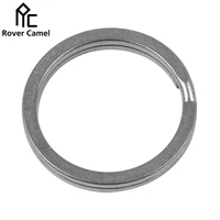 rover camel titanium edc key chain pure key ring split ring 5 pcslot stone wash treatment