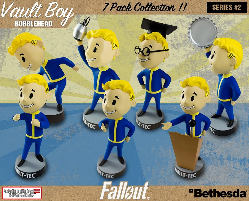 13 см аниме фигурка Gaming Heads Fallout 4 vavle Boy TOY Bobbleheads Серия 1 фигурка Коллекционная модель игрушки brinquedos