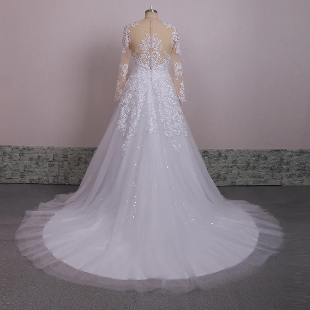Wuzhiyi Vestido de Noiva Casamento ТРАПЕЦИЕВИДНОЕ свадебное платье высокого качества trouwjurk Бисероплетение Китай Свадебные платья Matrimonio свадьба