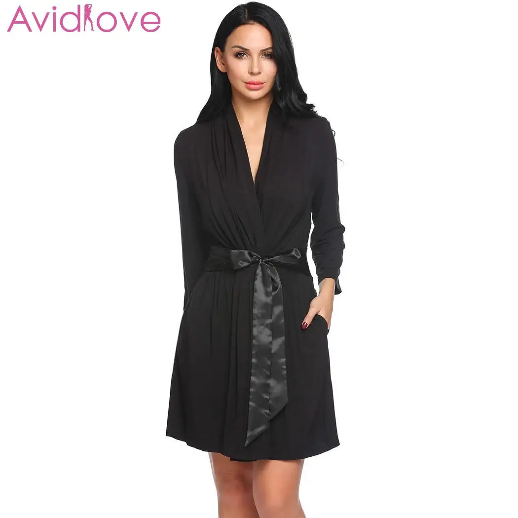 Avidlove Повседневная Женская удобная одежда для сна с обычным передним поясом