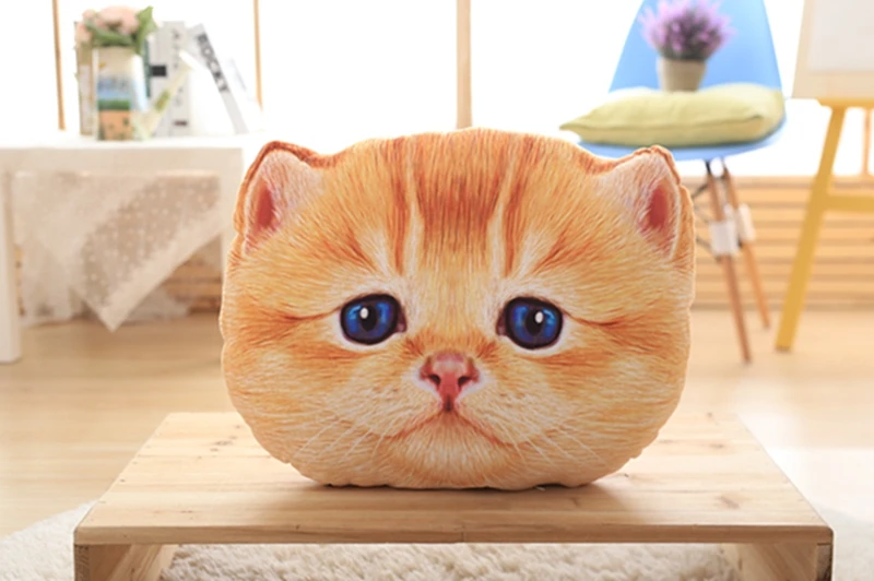 Шотландский Сложите Cat плюшевая подушка Полностью мягкие Животные кошка декор подушки диван кресло подушка в форме котенка Детская кроватка Подушка 40/50 см