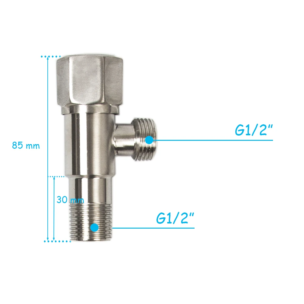 1 шт. 1/2 &quotMalex 1/2&quot Мужской заправочный клапан из нержавеющей стали матовый
