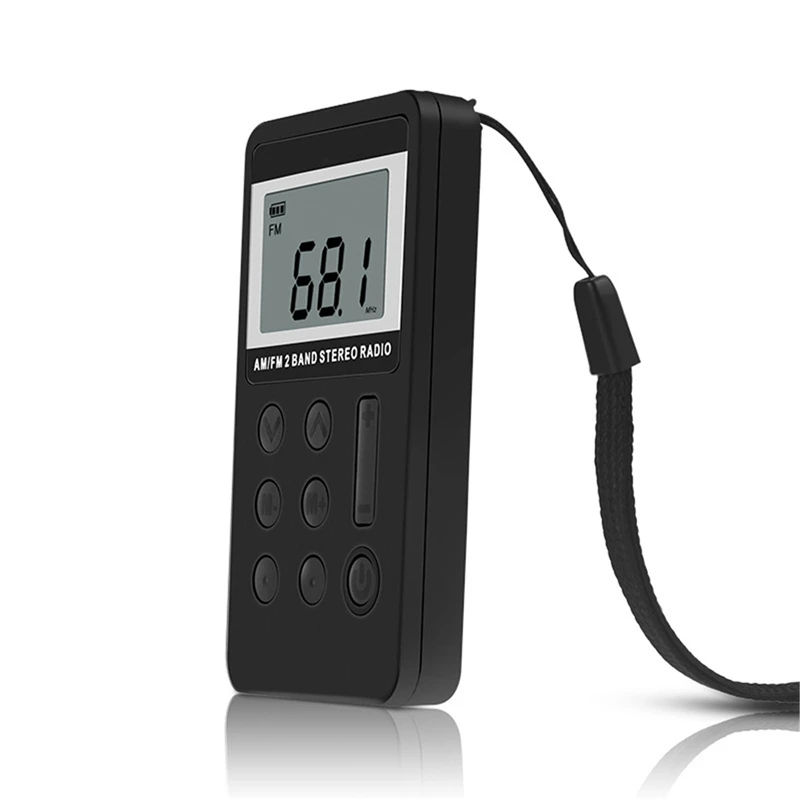 LEORY Мини Портативный AM/FM ручной радио с наушниками 2 полосы цифровой DAB ЖК стерео карманы приемник радио для Walkman