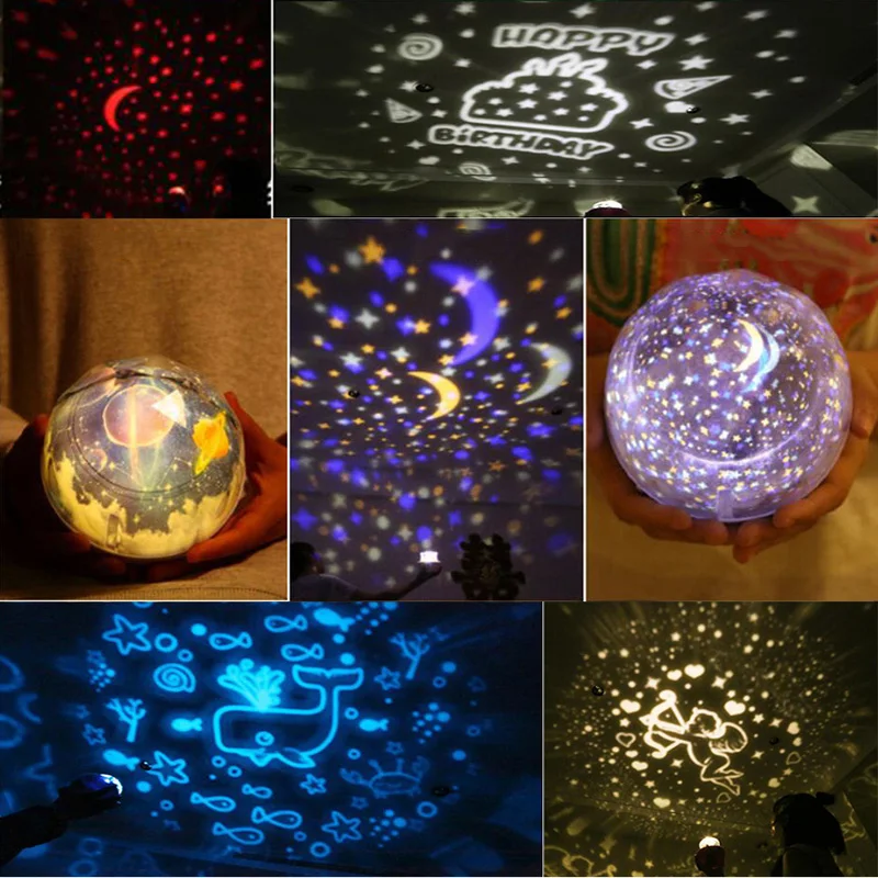 

New LED Lamp Starry Sky Universe Planet Rotating Projector Moon Star Lamp Kids Gifts Children Bedroom Home Automation Modules