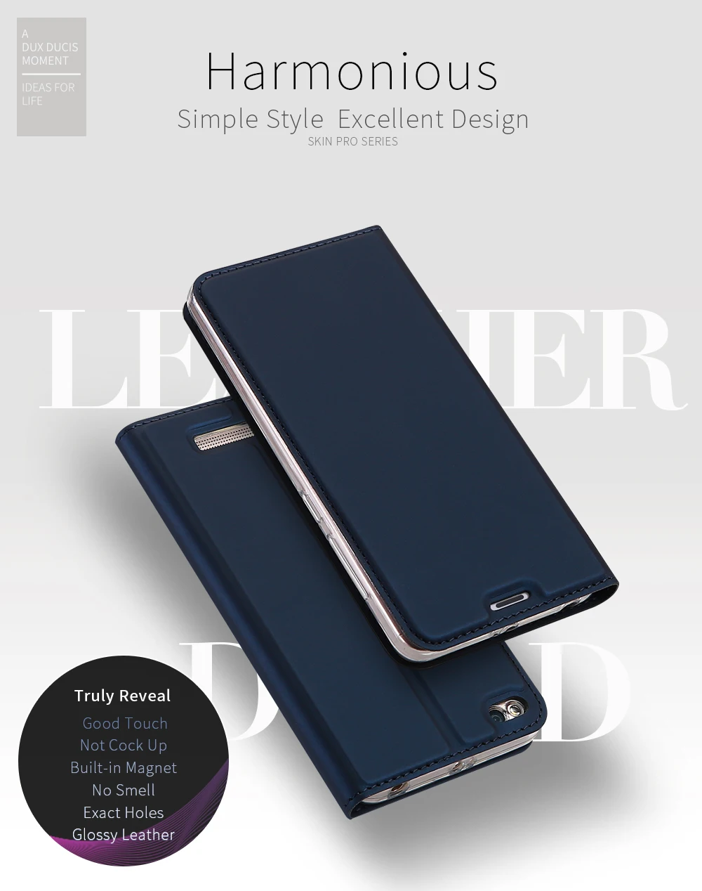 Dux DUCIS откидная крышка для Xiaomi Redmi 4A чехол люкс PU кожа Слот для карты Стенд Coque бизнес эксклюзивная модная чехол для Redmi 4A