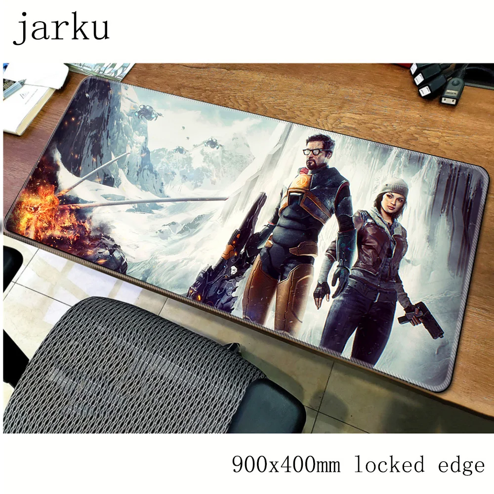 Игровой коврик для мыши half life 900x400X3MM большой HD блокнот с рисунком аксессуары ПК