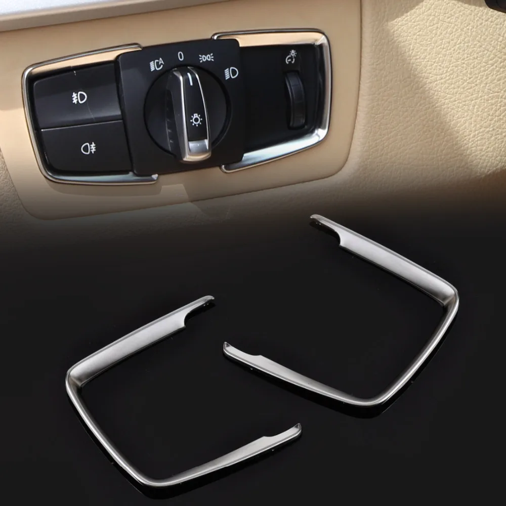 Матовая хромированная Накладка для переключателя фары CITALL BMW 3 4 серии X5 F30 F31 F32 F34