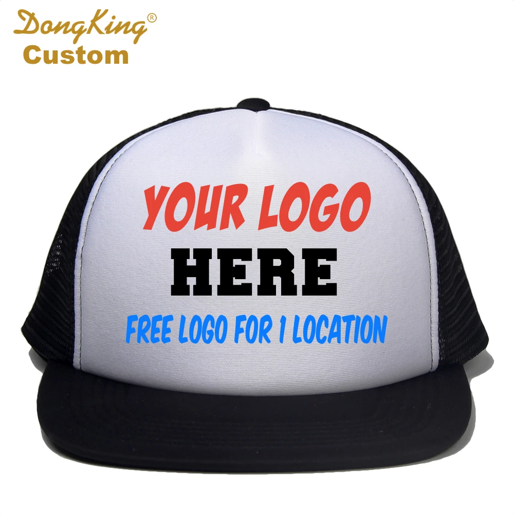 

Custom Trucker Hat Flat Bill Visor Free Logo Men Women Summer Snapback Caps Sports Team Group Name Picture Print Free Shipping
