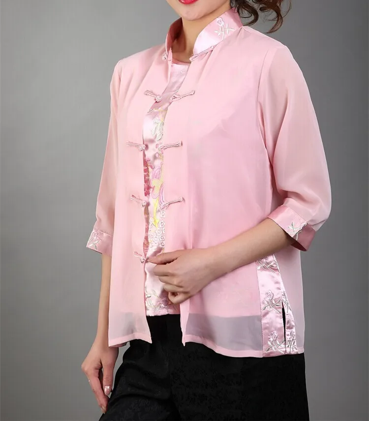 Новое поступление модные белые китайский для женщин шелковый атлас верхней