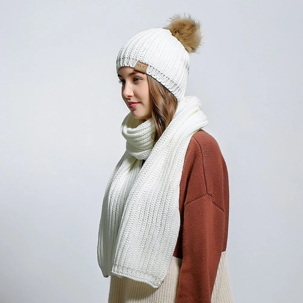 Хит продаж зимние женские вязаные шапочки Skullies шерстяные громоздкие шапки и