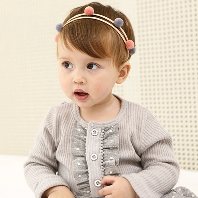 Новинка повязка на голову с помпоном Сказочная эластичная лента для волос