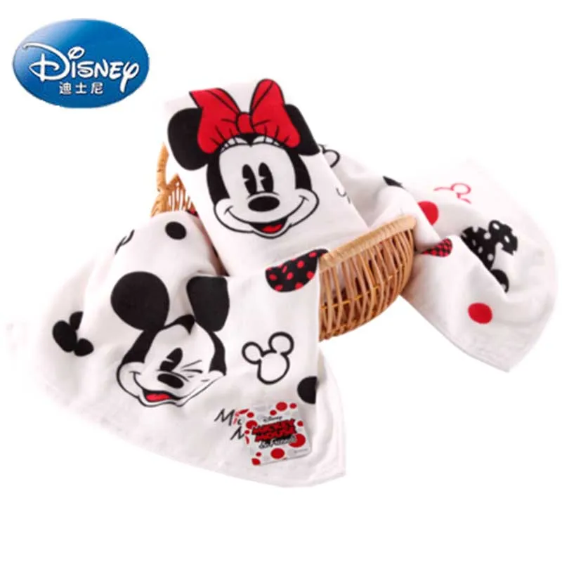 Disney Minnie Mickey/парное газовое полотенце с большим лицом 34x75 см 100% хлопок впитывающее