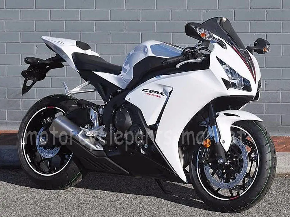 Черный w/Белый ABS Пластиковый обтекатель впрыска кузова комплект для Honda CBR 1000 RR