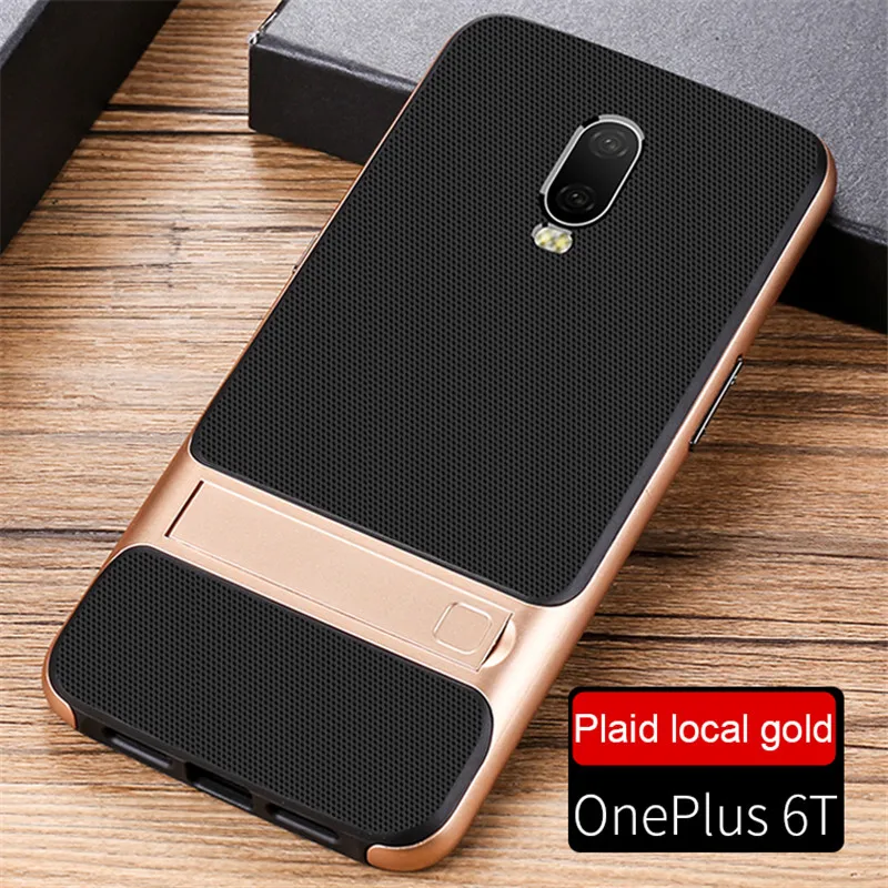 For Case On Oneplus 6T Cases One Plus 6 T Cover Soft TPU Rubber Hard PC Holder Original Slim Plaid Bumper Shell Black Luxury | Мобильные