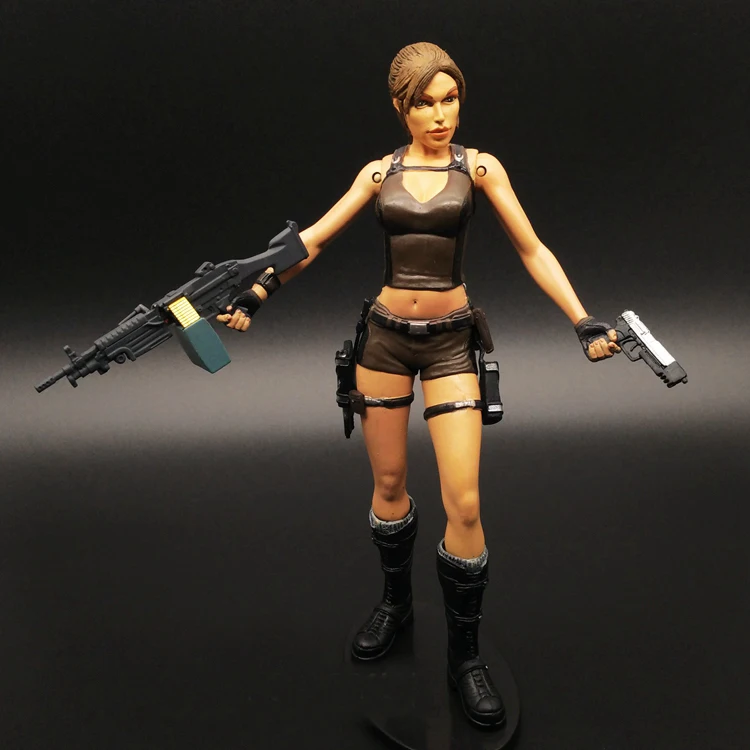 SAINTGI Tomb Raider талии Лара. крофт Resident Evil mitrailleuse коробка игры X psp ПВХ 17 см хищников