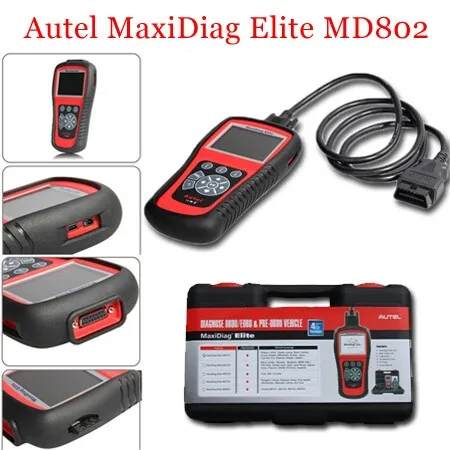 Оригинал MaxiDiag Elite MD802 Все системы + DS Модель/4 бесплатное обновление онлайн |