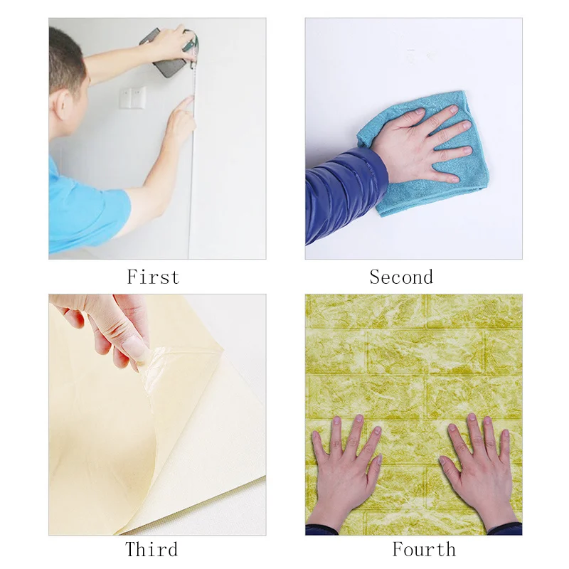 Рельефные кирпичные каменные обои для телевизора самоклеющиеся 3D из пенопласта