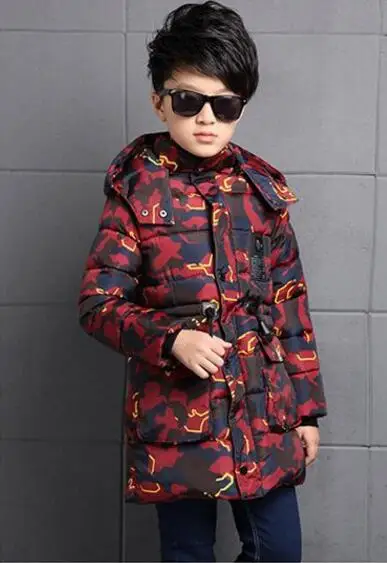 Большие Мальчики Зимнее Пальто Куртка новая детская в прилив Корейский младенца