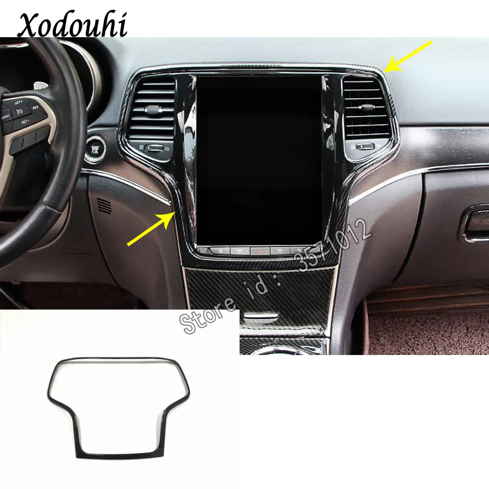 

For Jeep Grand Cherokee 2014 2015 2016 2017 2018 Car Sticker Cover Dashboard Console GPS Navigation Trim Interior Accessories
