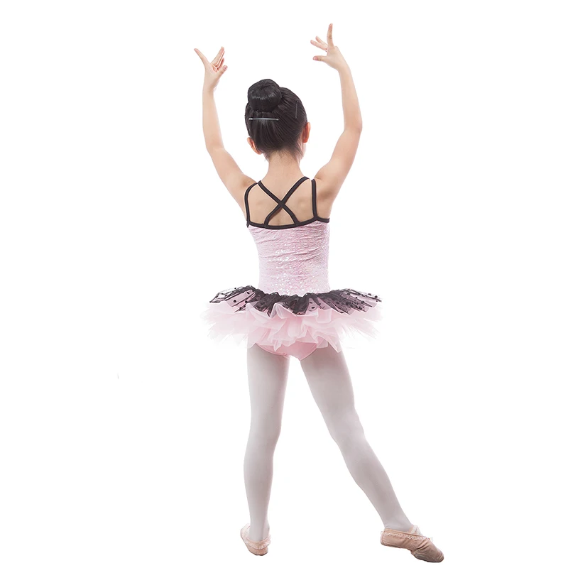 Лидер продаж новинка розовый лифчик балетная пачка с блестками для детей