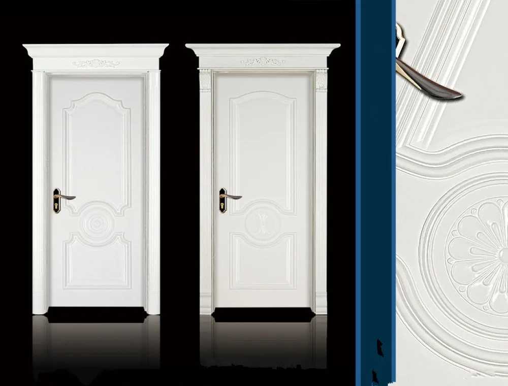 Французский стиль белая дверь из цельного дерева WD009|wood door|wood door stylessolid wood |