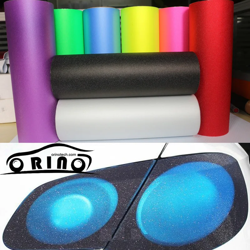 Size 0.3x10m/ Roll Sandy Glitter Headlight Film Tint Taillight / Motorbike Headlight Rear Lamp Tinting Film 12 Colors Size 0.3x10m/ Roll Sandy Glitter Headlight Film Tint Taillight / Motorbike Headlight Rear Lamp Tinting Film 12 Colors
