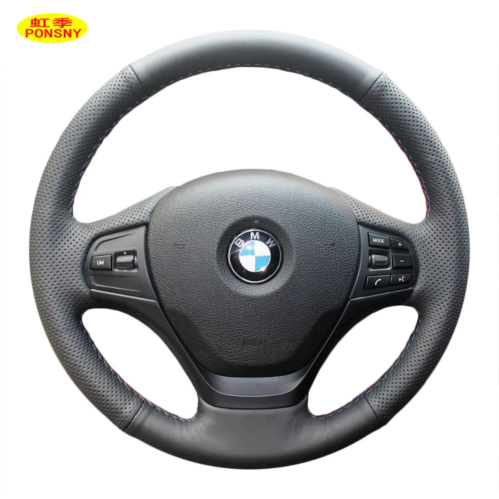 Чехол для руля автомобиля PONSNY чехол BMW 320i 116i 118i 2013 из натуральной кожи ручная