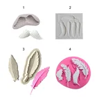 Ангельское перо, птичьи крылья, помадка, 3D Искусство, инструменты для украшения тортов своими руками, форма для готовки и выпечки