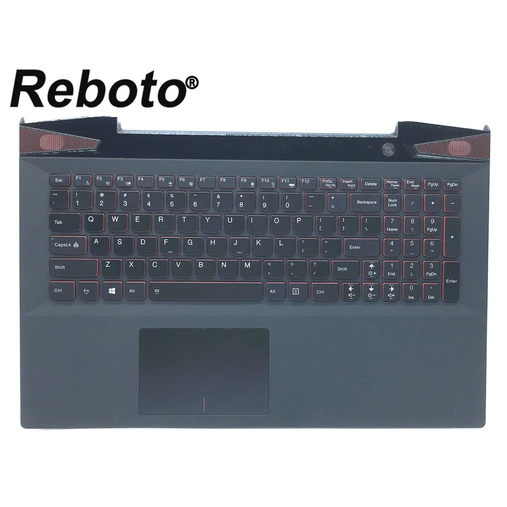 Reboto для lenovo Y50-70 Y50-80 Клавиатура для ноутбука с чехлом сенсорной панелью английский Американский Макет Черный