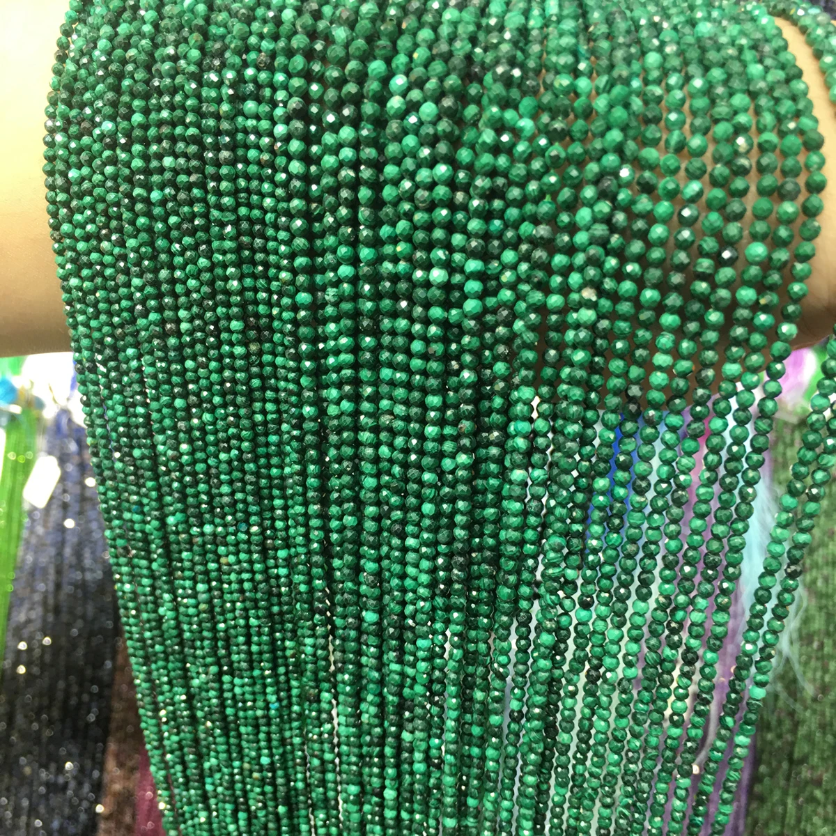 

Natural Stone Malachite Small Beads Round Section Loose Bead for Jewelry Making DIY Necklace Bracelets Size 2mm 3mm