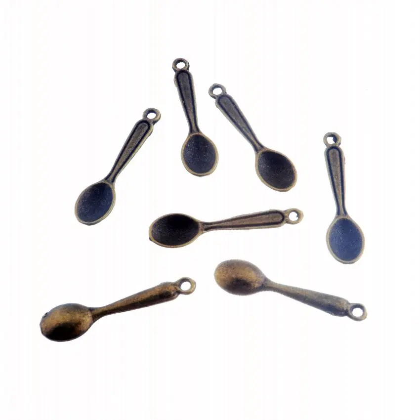 Wholesales 90pcs Antique Bronze Spoon Charm Pendants 24x6mm Jewelry Finding For Fashion J0121 | Украшения и аксессуары